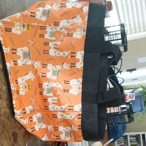 Thirty-One Vibrant Orange Tote with Llama Design